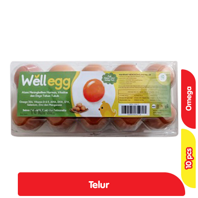 Telur Ayam Omega (Well Egg) 10 pcs